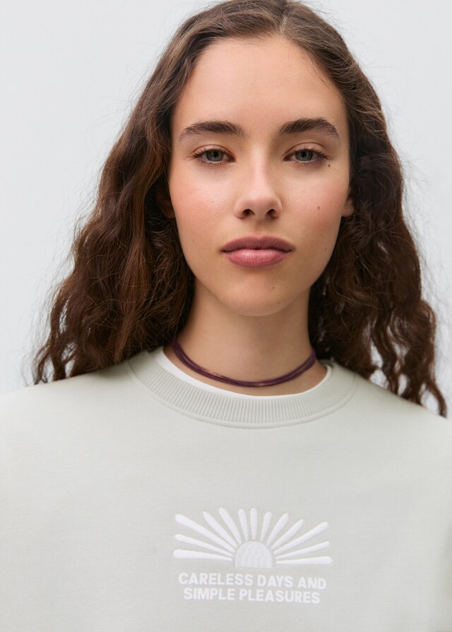 Mango Gemustertes Baumwoll-Sweatshirt Versandkostenfrei