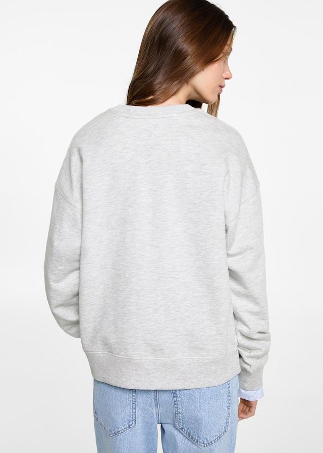 Mango Gemustertes Baumwoll-Sweatshirt Großer Ausverkauf