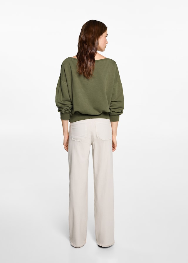 Mango Sweatshirt mit floraler Stickerei Begrenztes Angebot