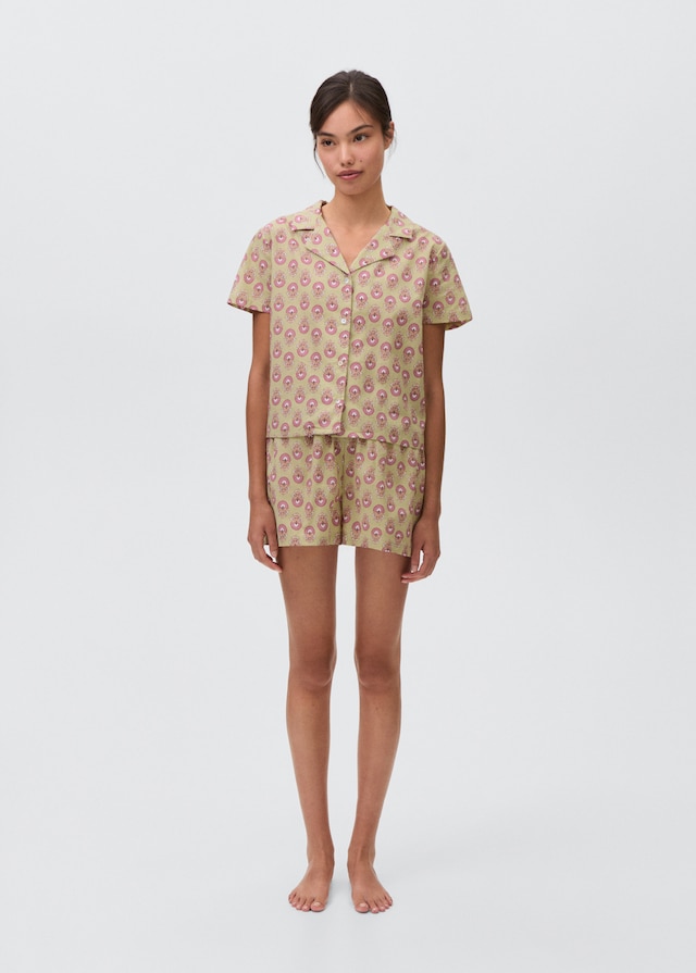 Mango Pyjama-Pack aus gemusterter Baumwolle Vatertagsangebot
