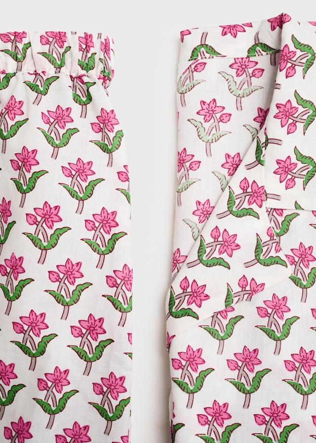 Mango Pyjama-Pack aus gemusterter Baumwolle Lagerräumung