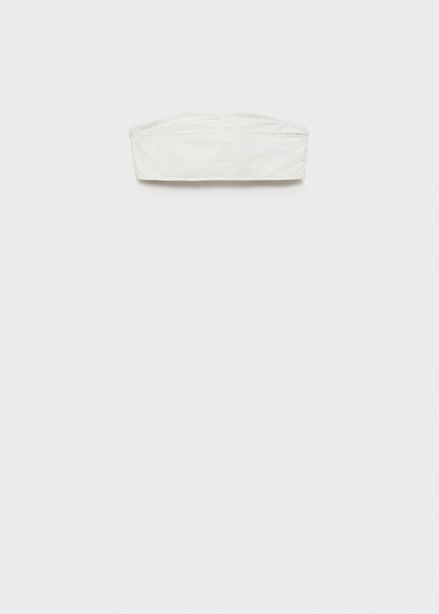 Mango Gerafftes Bandeau-Top Online Outlet