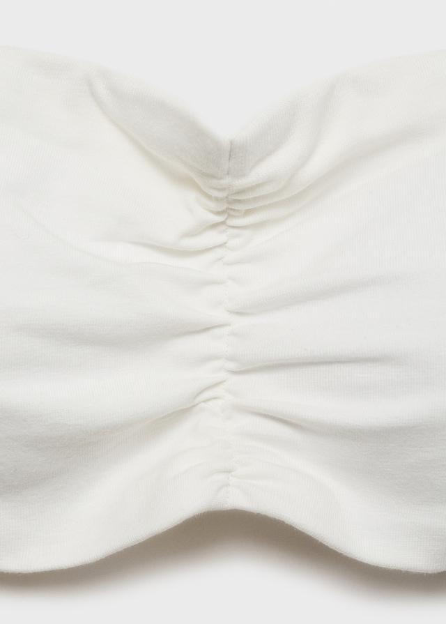 Mango Gerafftes Bandeau-Top Online Outlet