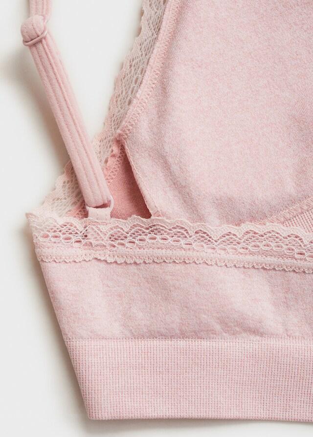 Mango Triangel-BH mit Seidenspitze-Detail Exklusive Angebote