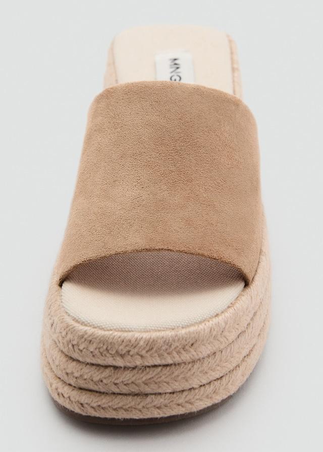 Mango Esparto Plateau-Sandaletten Saisonale Angebote