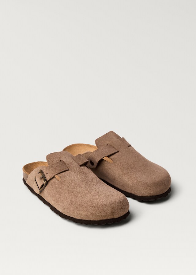 Mango Leder-Clogs mit Schnalle Tägliche Deals