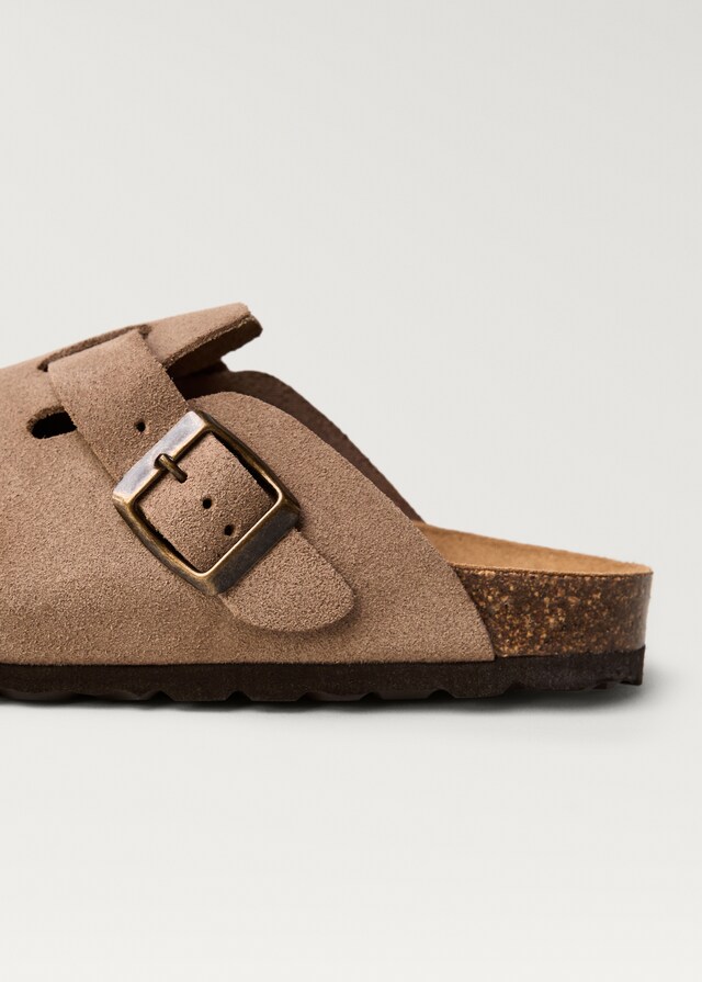 Mango Leder-Clogs mit Schnalle Tägliche Deals