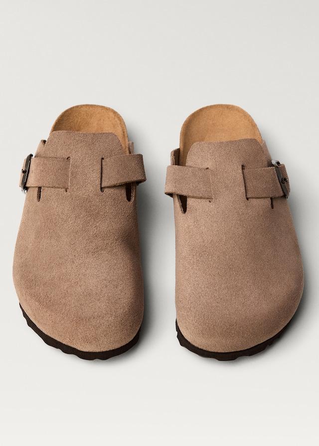 Mango Leder-Clogs mit Schnalle Tägliche Deals