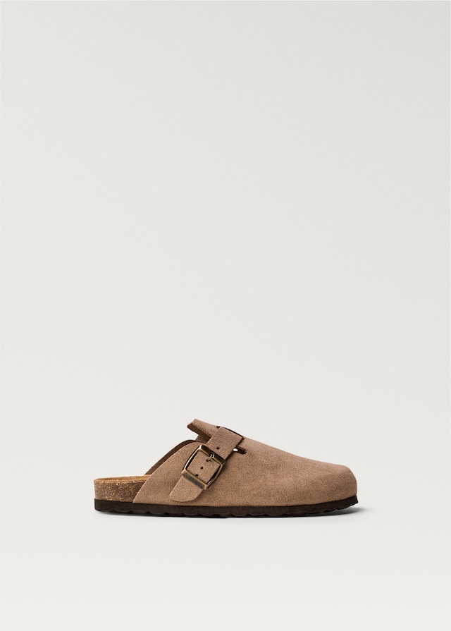 Mango Leder-Clogs mit Schnalle Tägliche Deals