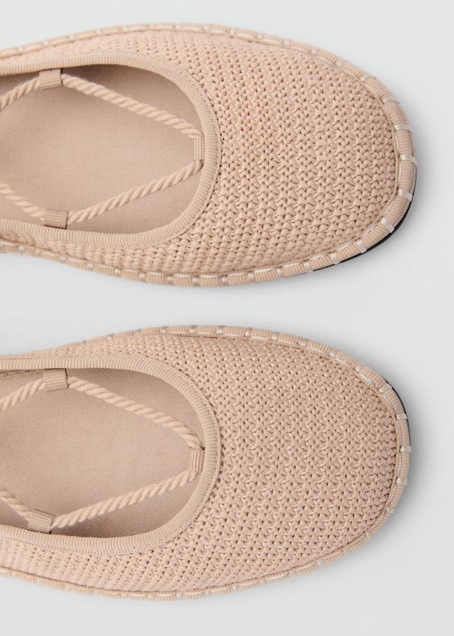 Mango Strick-Ballerina mit Schnürsenkeldetails VIP-Rabatte