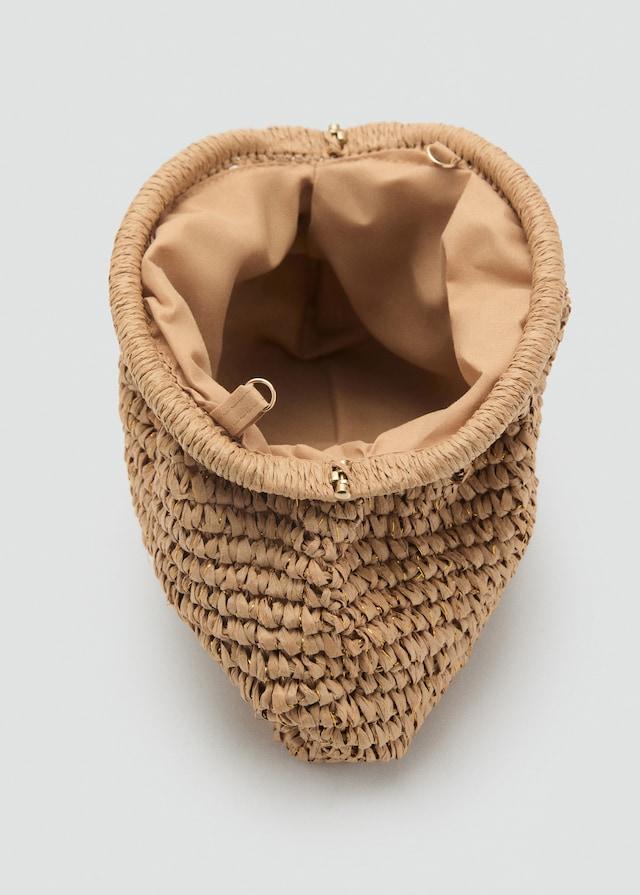 Mango Clutch-Tasche aus Naturfaser Tiefpreis