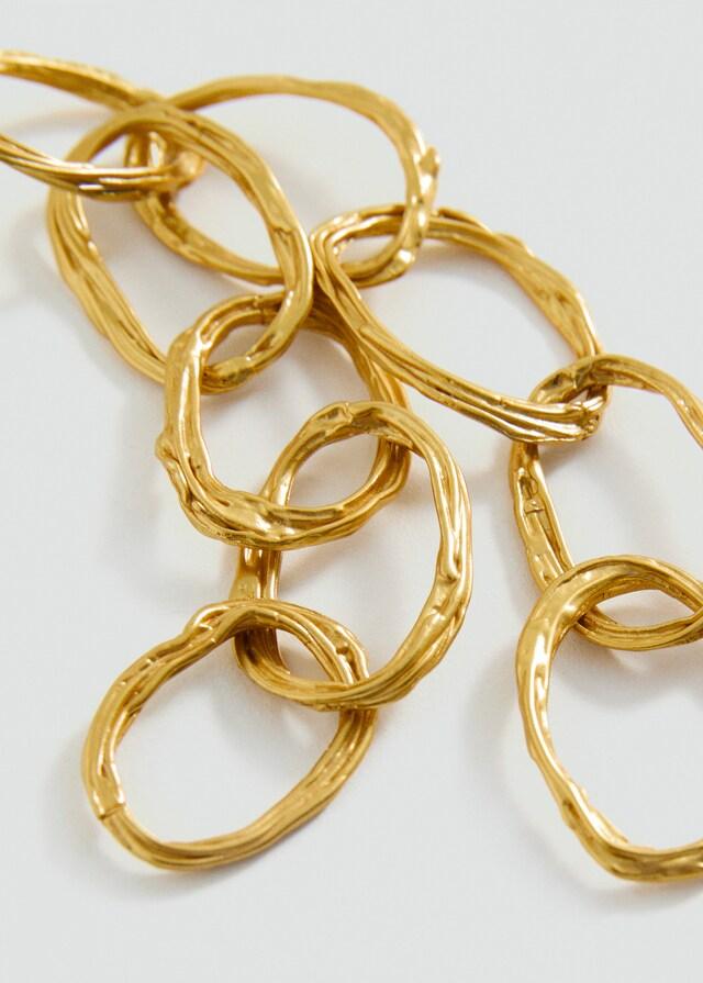 Mango Ohrhänger mit verschlungenen Ringen Fabrikladen