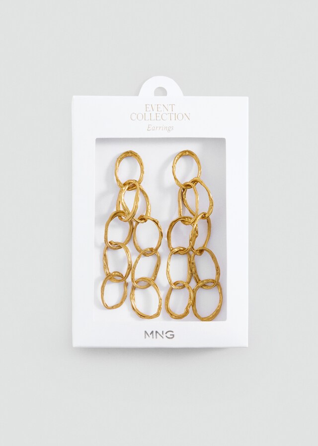 Mango Ohrhänger mit verschlungenen Ringen Fabrikladen
