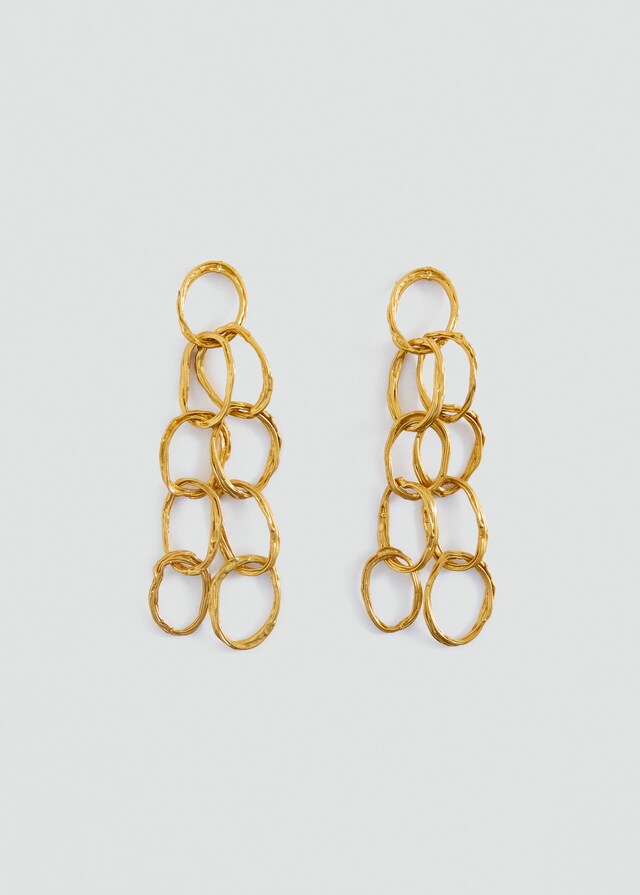 Mango Ohrhänger mit verschlungenen Ringen Fabrikladen