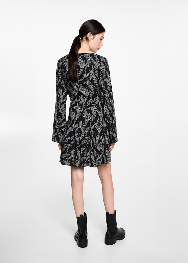 Mango Kleid mit Blumendruck Flash Sale