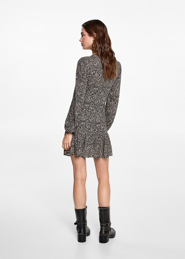 Mango Gekräuseltes Printkleid Online Shopping