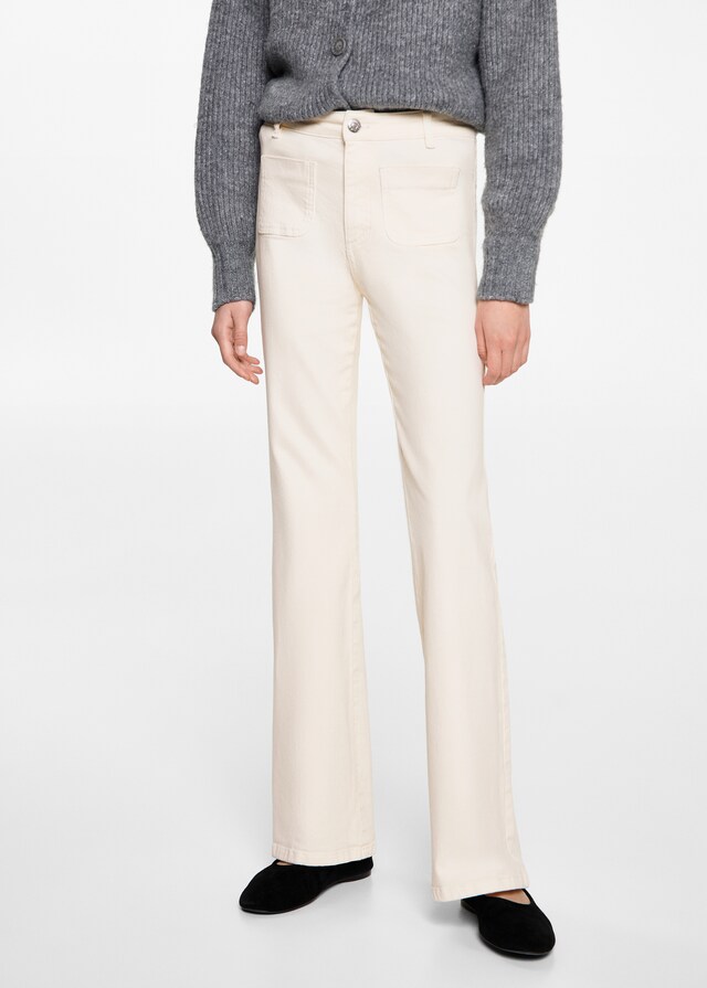 Mango Flared Jeans mit Taschen Preisnachlass
