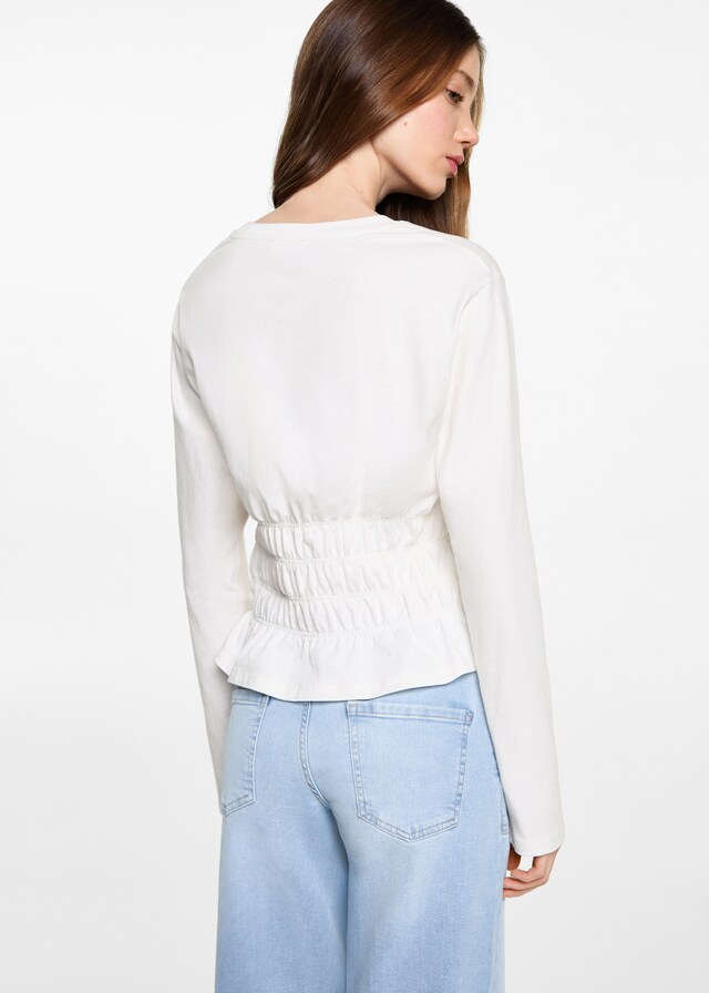 Mango T-Shirt mit geraffter Taille Osterangebot