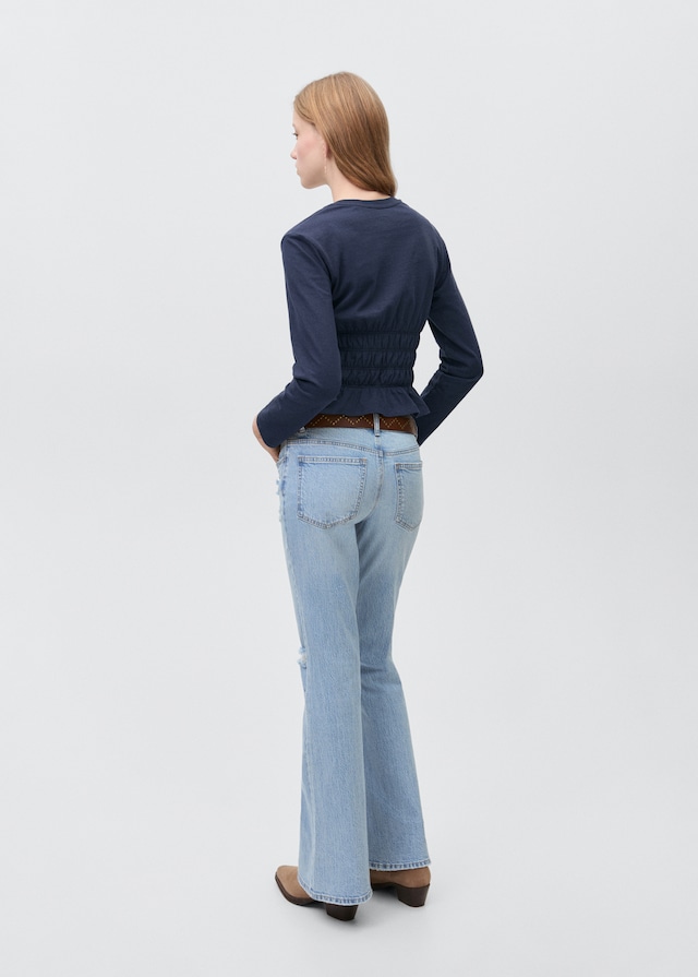Mango T-Shirt mit geraffter Taille Muttertagsangebot