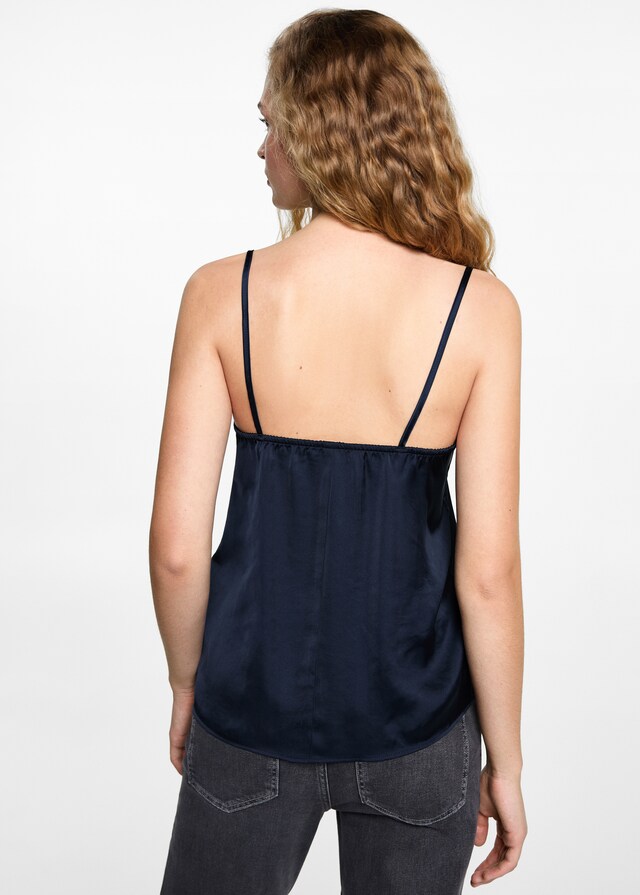 Mango Top mit Seidenspitzen-Detail Valentinstagsangebot