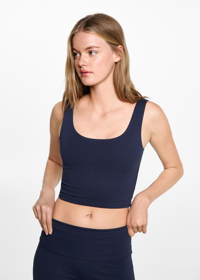Mango Bauchfreies Sport-Top Lagerräumung