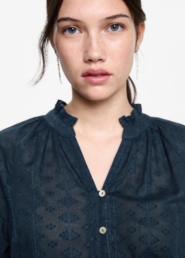 Mango Strukturierte Bluse bestickt Zeitlich begrenztes Angebot