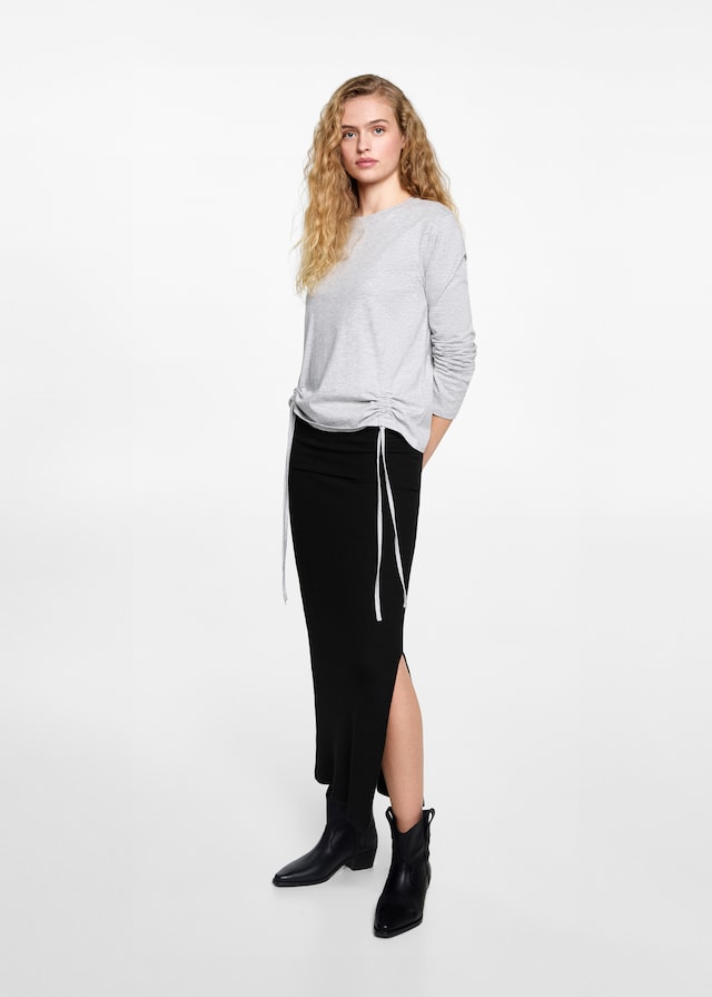 Mango Langer Strickrock Neuheiten