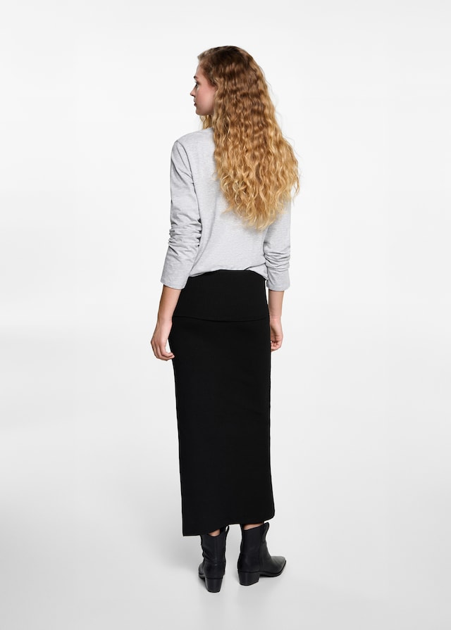 Mango Langer Strickrock Neuheiten