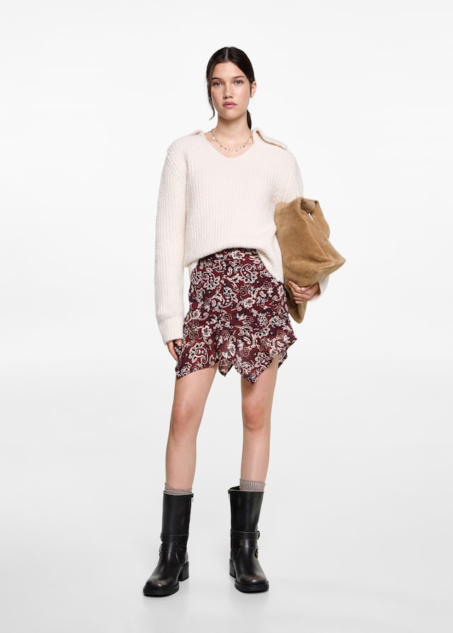 Mango Asymmetrisches Printkleid Saisonale Angebote