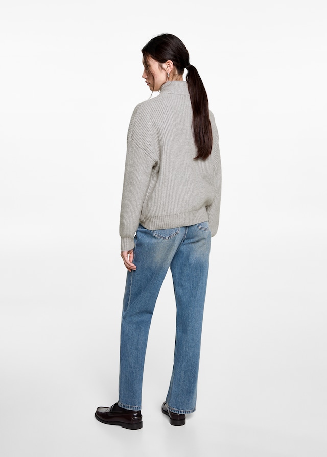 Mango Strickpullover mit Troyerkragen Kostenlose Rückgabe