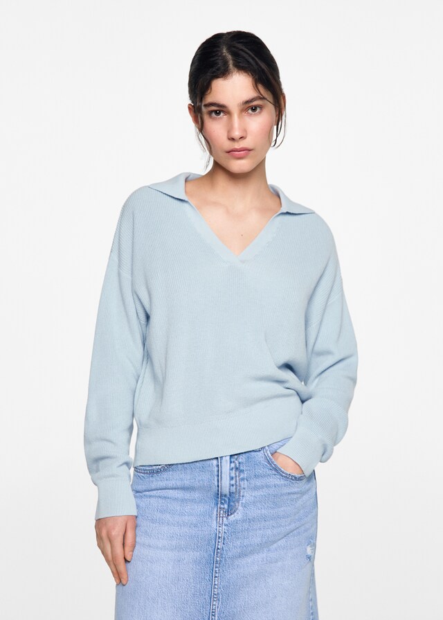 Mango Pullover mit Polo-Kragen Begrenzte Freigabe