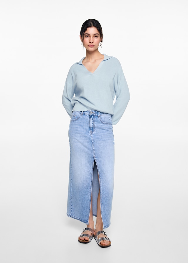 Mango Pullover mit Polo-Kragen Begrenzte Freigabe