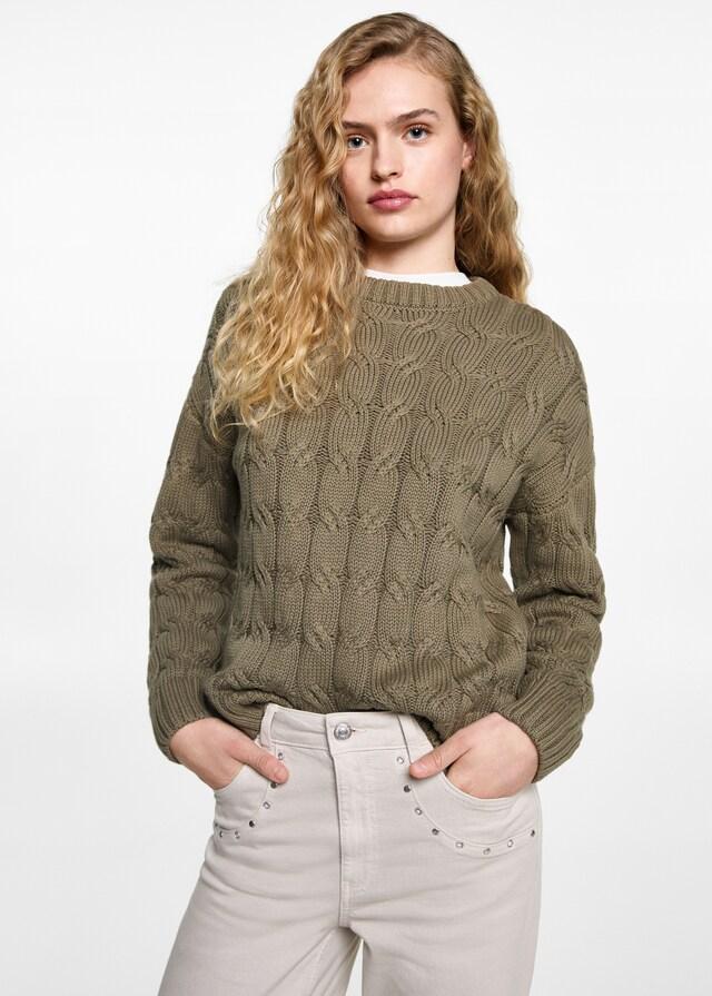 Mango Pullover mit Zopfmuster Letzte 3 Tage