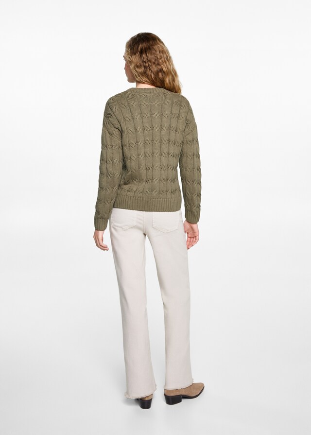 Mango Pullover mit Zopfmuster Letzte 3 Tage