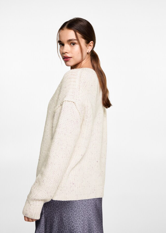 Mango Oversized-Pullover mit V-Ausschnitt Letzte 2 Tage