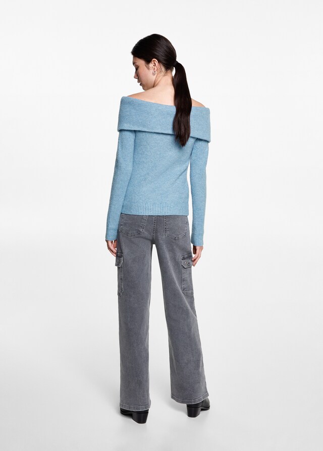Mango Schulterfreier Strickpullover Zeitbegrenzte Promotion