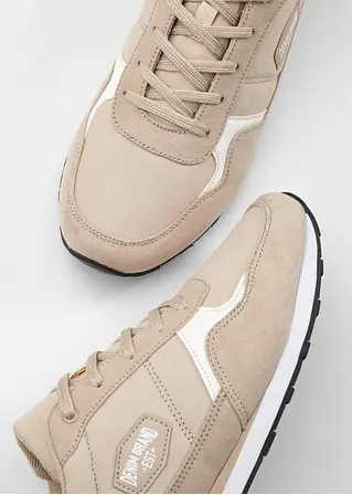 bonprix Sportlicher Sneaker mit Schnürung - beige - Herren Saisonschlussverkauf