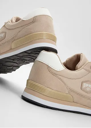 bonprix Sportlicher Sneaker mit Schnürung - beige - Herren Saisonschlussverkauf