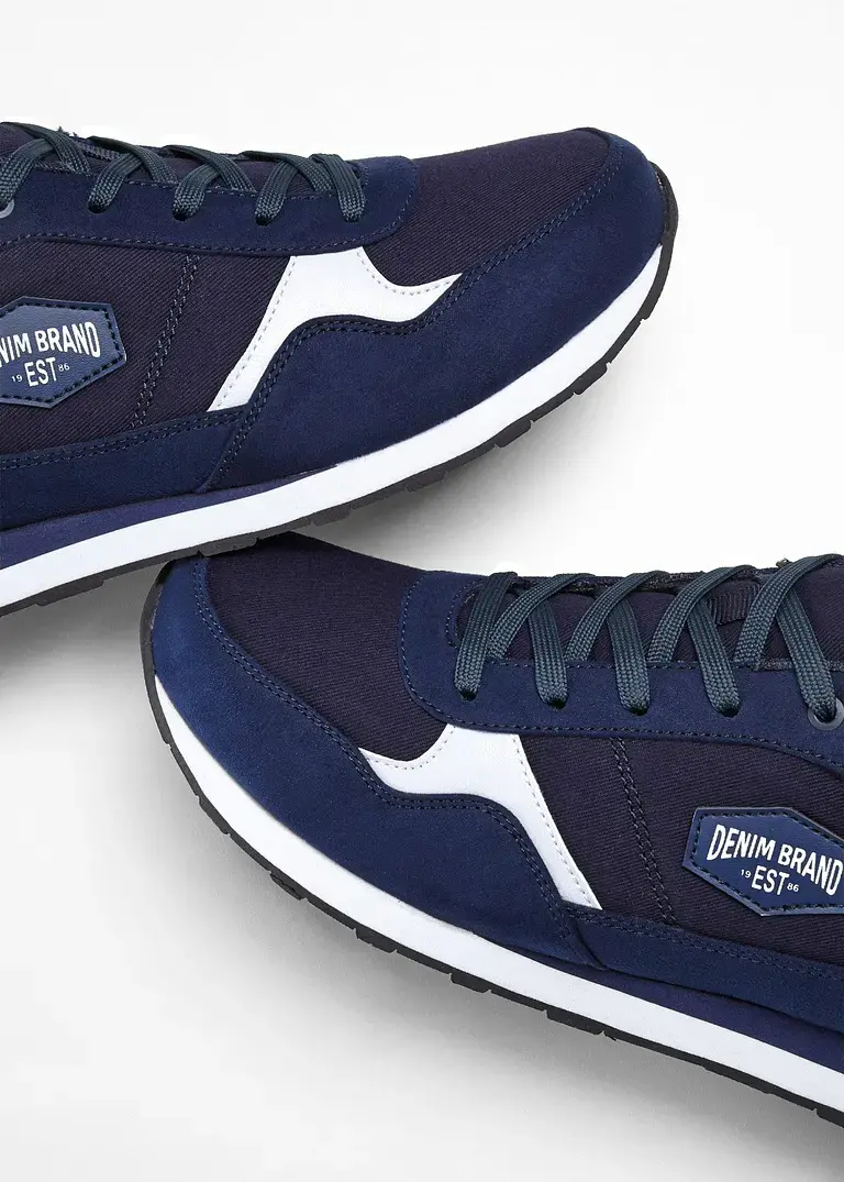 bonprix Sportlicher Sneaker mit Schnürung - blau - Herren Black Friday