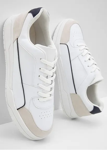 bonprix Lässiger Sneaker mit sportlichen Details - weiß Heißer Verkauf