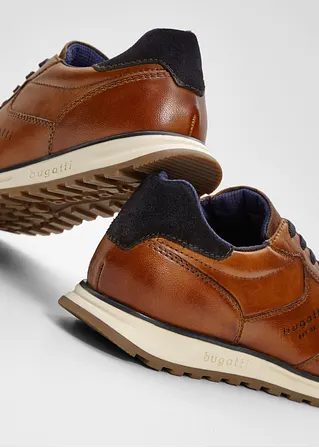 bonprix Eleganter Bugatti Sneaker aus Leder - braun - Herren Exklusive Angebote