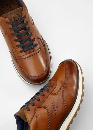 bonprix Eleganter Bugatti Sneaker aus Leder - braun - Herren Exklusive Angebote