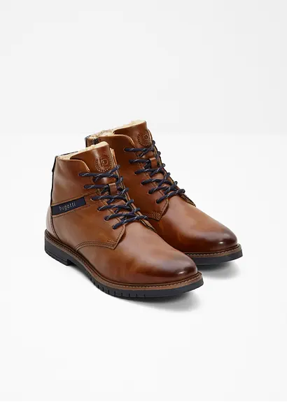 bonprix Warm gefütterte Schnür Stiefelette von Bugatti - braun Blitzangebot