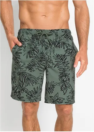 bonprix Sportliche Badeshorts mit modischem Druck - grün Tiefpreis