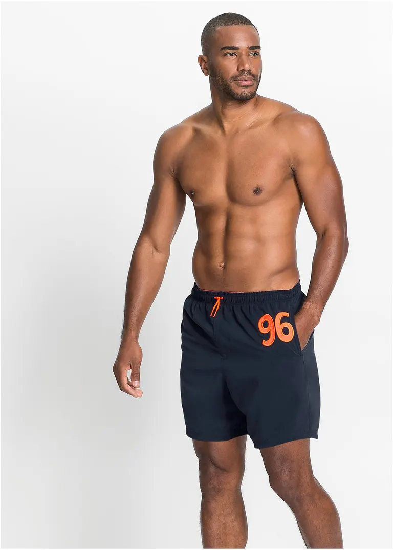 bonprix Attraktiver Herrenbadeshorts mit elastischem Bund - blau - Herren Wochenangebot