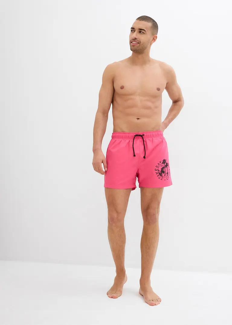 bonprix Sommerliche Badeshorts mit einer Tasche hinten. - pink Kostenlose Rückgabe