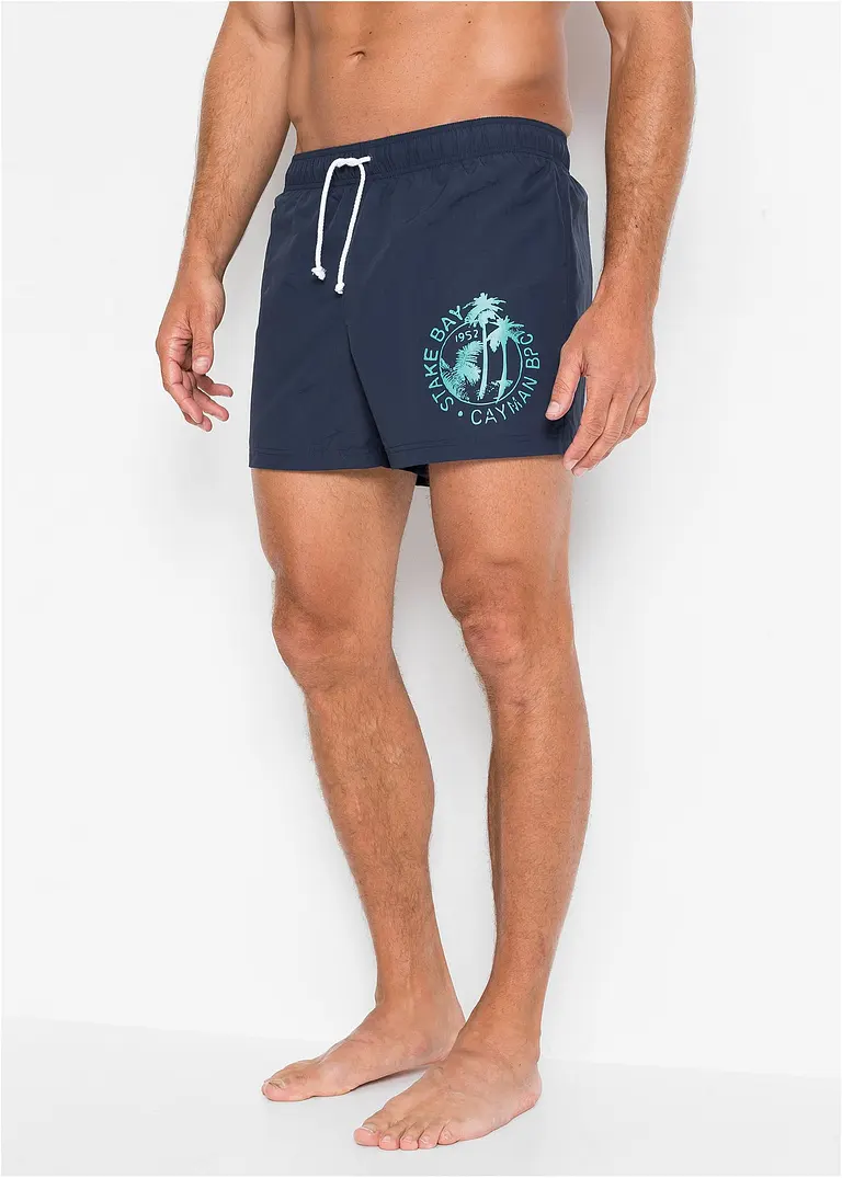 bonprix Sommerliche Badeshorts mit einer Tasche hinten. - blau Begrenzte Freigabe