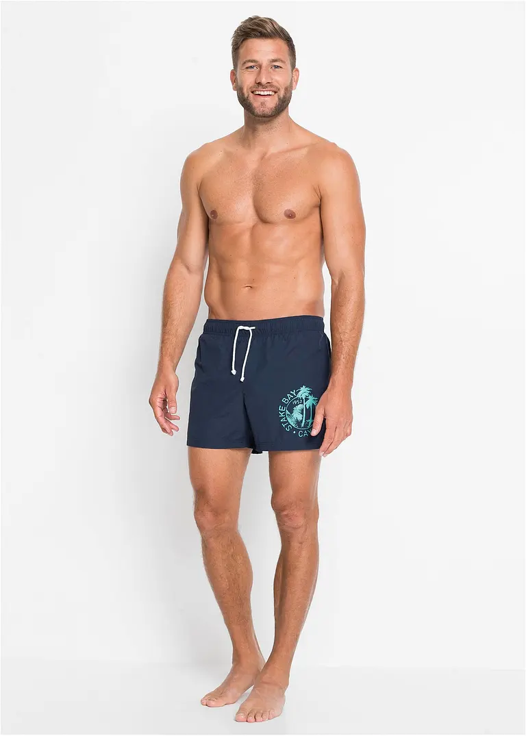 bonprix Sommerliche Badeshorts mit einer Tasche hinten. - blau Begrenzte Freigabe