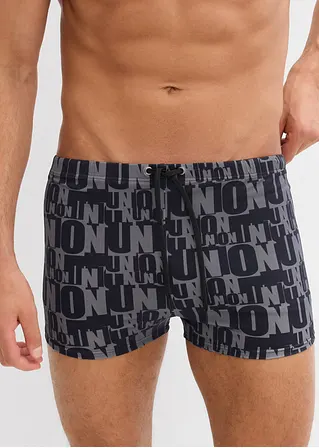 bonprix Modische Badehose mit trendigem Druck - schwarz Letzter Tag