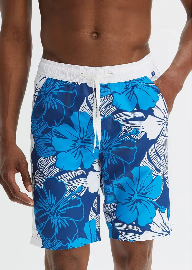 bonprix Sommerlich bedruckte Strand-Bermuda - blau - Herren Vierteljährliche Förderung